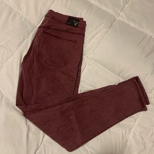 Maroon American Eagle Jeggings